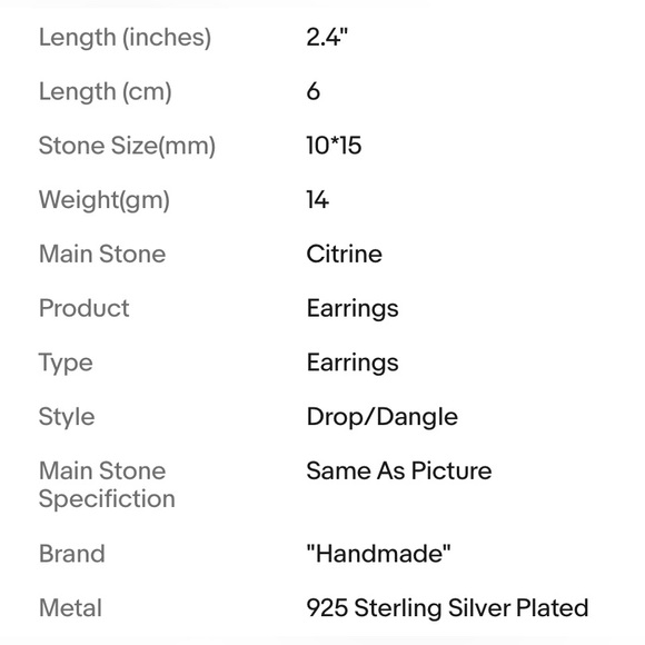 CITRINE EARRINGS - Picture 5 of 11